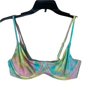 Nwot Blackbough Colorful Willow Bikini Top in Marshmallow Color Size S